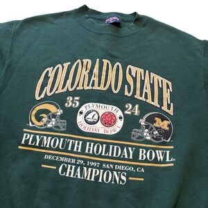 Vintage JanSport Colorado State 1997 Holiday Bowl Champions Sweatshirt Mens M